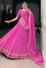 Excellent Pink Bandhani Printed Georgette Festival Wear Lehenga Choli
