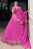 Excellent Pink Bandhani Printed Georgette Festival Wear Lehenga Choli