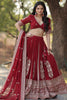 Marvelous Maroon Sequins Georgette Engagement Wear Lehenga Choli