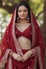 Marvelous Maroon Sequins Georgette Engagement Wear Lehenga Choli