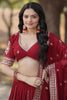 Marvelous Maroon Sequins Georgette Engagement Wear Lehenga Choli