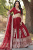 Marvelous Maroon Sequins Georgette Engagement Wear Lehenga Choli