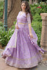 Gorgeous Lavender Sequins Jacquard Wedding Wear Lehenga Choli