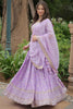 Gorgeous Lavender Sequins Jacquard Wedding Wear Lehenga Choli