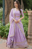 Gorgeous Lavender Sequins Jacquard Wedding Wear Lehenga Choli