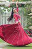 Alluring Maroon Gota-Patti Silk Navratri Lehenga Choli With Jacket