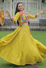 Amazing Parrot Green Gota-Patti Work Silk Festival Wear Lehenga Choli