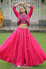 Captivating Pink Gota-Patti Work Silk Traditional Lehenga Choli