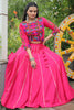 Captivating Pink Gota-Patti Work Silk Traditional Lehenga Choli