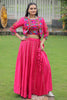 Captivating Pink Gota-Patti Work Silk Traditional Lehenga Choli