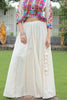 Wonderful Off White Silk Navratri Wear Lehenga Choli With Koti