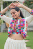 Wonderful Off White Silk Navratri Wear Lehenga Choli With Koti