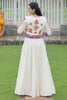 Wonderful Off White Silk Navratri Wear Lehenga Choli With Koti