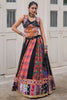 Dazzling Multi-Color Badhani Printed Georgette Navratri Lehenga Choli