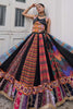 Dazzling Multi-Color Badhani Printed Georgette Navratri Lehenga Choli