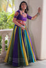 Precious Multi-Color Silk Navratri Lehenga With Gamthi Work Choli