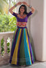 Precious Multi-Color Silk Navratri Lehenga With Gamthi Work Choli