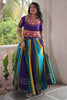 Precious Multi-Color Silk Navratri Lehenga With Gamthi Work Choli