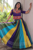 Precious Multi-Color Silk Navratri Lehenga With Gamthi Work Choli