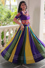 Precious Multi-Color Silk Navratri Lehenga With Gamthi Work Choli