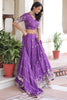Glamorous Purple Zari Embroidered Silk Wedding Lehenga Choli With Dupatta
