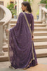 Beautiful Purple Embroidered Georgette Anarkali Gown With Sharara