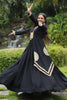 Marvelous Black Gamthi Work Rayon Navratri Wear Gown