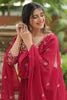 Beautiful Pink Sequins Faux Blooming Event Wear Gown With Dupatta