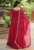 Beautiful Pink Sequins Faux Blooming Event Wear Gown With Dupatta