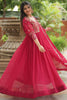 Beautiful Pink Sequins Faux Blooming Event Wear Gown With Dupatta