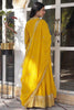 Beautiful Yellow Sequins Georgette Haldi Wear Anarkali Gown