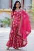 Gorgeous Pink Weaving Jacquard Festival Wear Sharara Suit