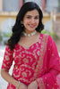 Gorgeous Pink Weaving Jacquard Festival Wear Sharara Suit