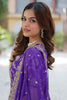 Beautiful Purple Weaving Jacquard Function Wear Sharara Suit