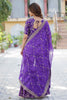 Beautiful Purple Weaving Jacquard Function Wear Sharara Suit