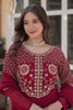 Incredible Pink Embroidered Georgette Wedding Wear Gown