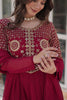 Incredible Pink Embroidered Georgette Wedding Wear Gown