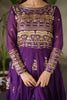 Stunning Purple Sequins Chinon Event Wear Gown With Dupatta