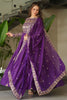 Stunning Purple Sequins Chinon Event Wear Gown With Dupatta