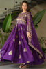 Stunning Purple Sequins Chinon Event Wear Gown With Dupatta