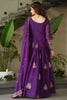 Stunning Purple Sequins Chinon Event Wear Gown With Dupatta