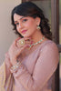 Astonishing Peach Chiffon Event Wear Gown With Sequin Dupatta