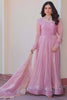 Outstanding Pink Chiffon Function Wear Gown With Sequins Work Dupatta