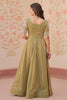 Spectacular Pista Green Bead Work Organza Event Wear Gown