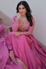 Charming Pink Sequins Organza Engagement Wear Gown With Dupatta