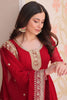 Precious Maroon Sequins Georgette Festival Wear Gown With Dupatta