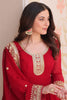 Precious Maroon Sequins Georgette Festival Wear Gown With Dupatta