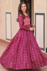 Wonderful Wine Color Zari Weaving Cotton Festival Wear Gown