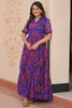 Incredible Purple Printed Georgette Casual Wear Dress