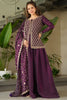 Stunning Wine Beads Embroidered Designer Sharara Suit With Dupatta